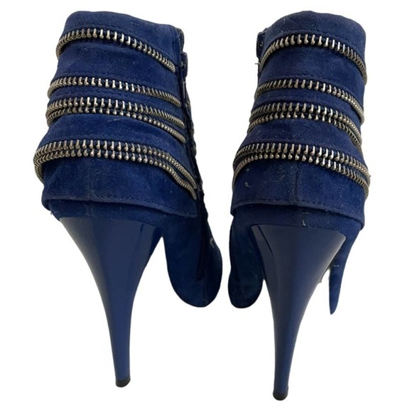 CR Luxe Blue Suede Bootie Size 5.5 - Picture 5 of 9